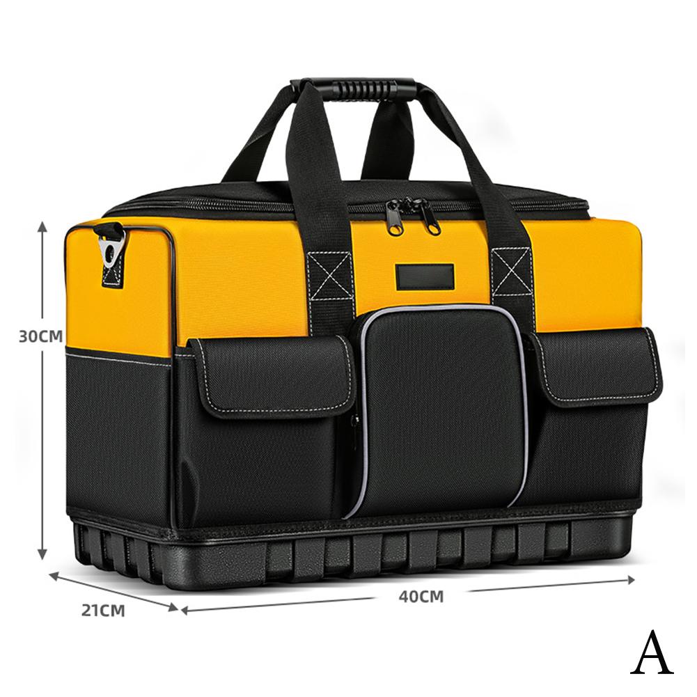 Heavy Duty Electrician Tool Bag Waterproof Multi-Pocket Organizer - Reinforced Oxford Cloth with Adjustable Shoulder Strap