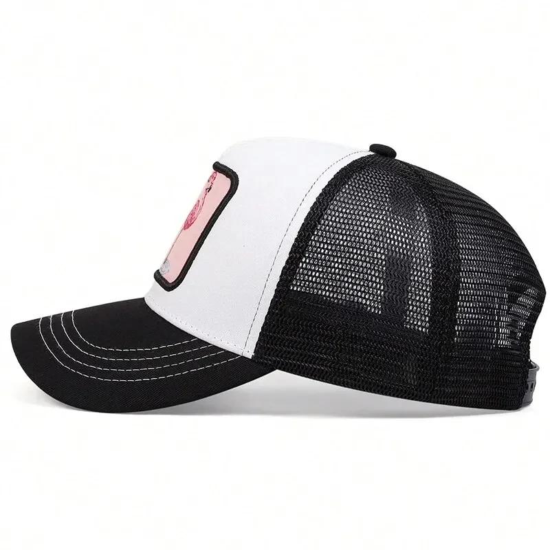 Unisex Flamingo Patch Embroidery Baseball Net Caps Spring Summer Outdoor Sunscreen Hat Adjustable Casual Trucker Hats