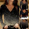 Blouses & Chemises Casual à Manches Longues et Col en V pour Femmes