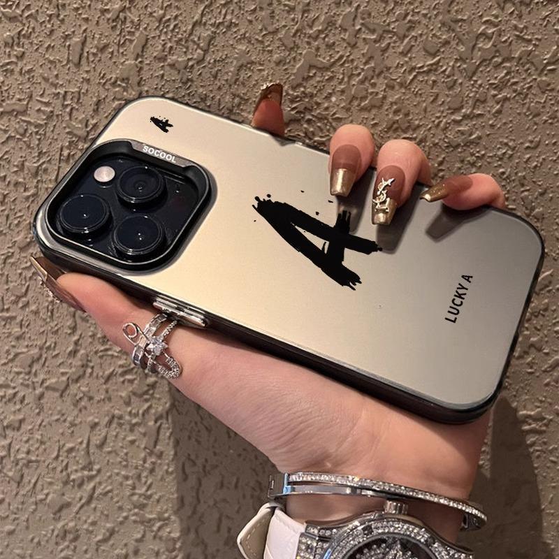 Lucky Letter for Apple 16/15promax Mobile Phone Case iPhone 14 Color Silver 13 Creative 12 Personality 11
