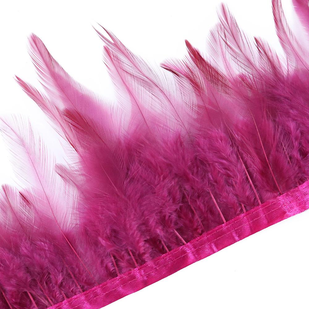 Natural Chicken Feather Trim 10-15Cm/4-6Inch Pheasant Feather Sewing Costume Fringe Ribbon Carnival Dress Plumes Decoration 10M
