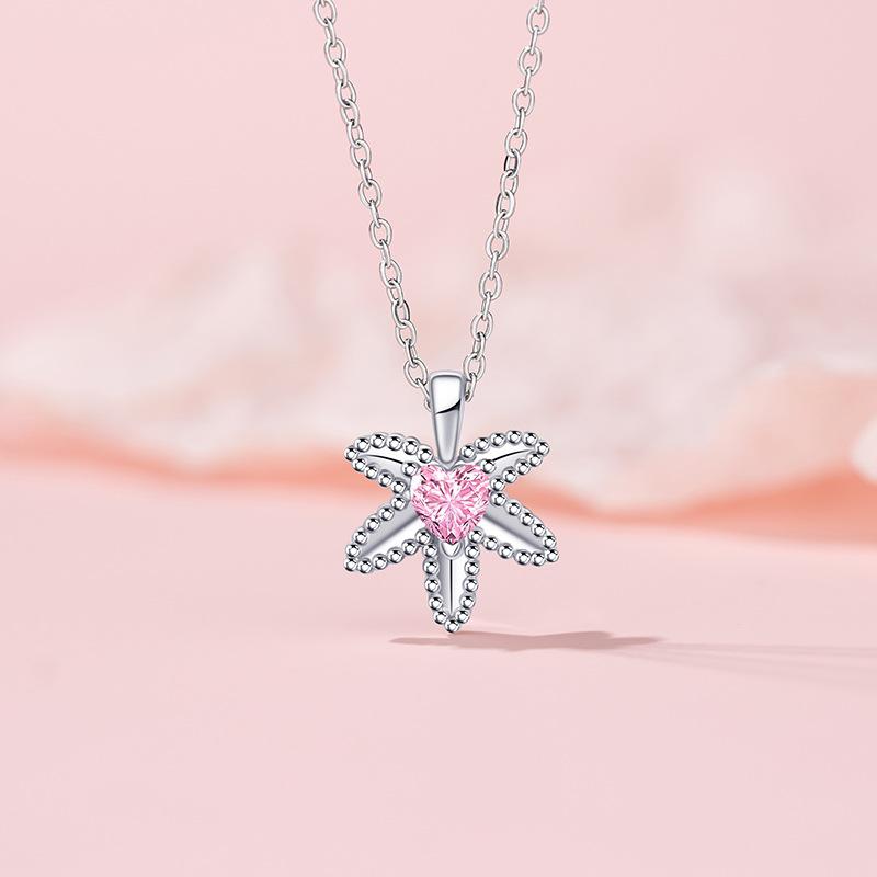 Original One Leaf Knows Autumn Series Maple Leaf Necklace Female Personality Love Stainless Steel Clavicle Chain Commuter