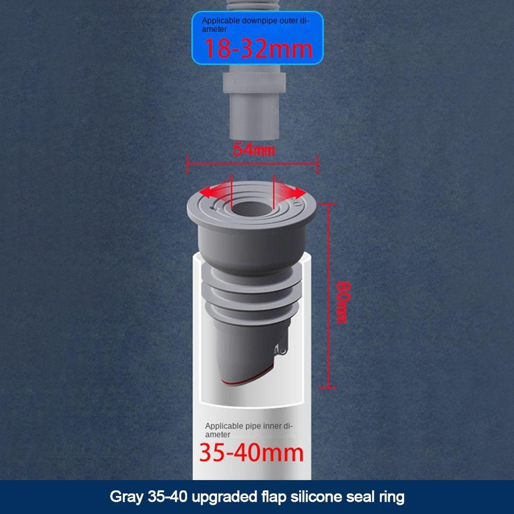Drainer Stopper One Way Valve Anti Odor Floor Drain Pipe Sealing Ring Water Pipe Plug Drain Cover