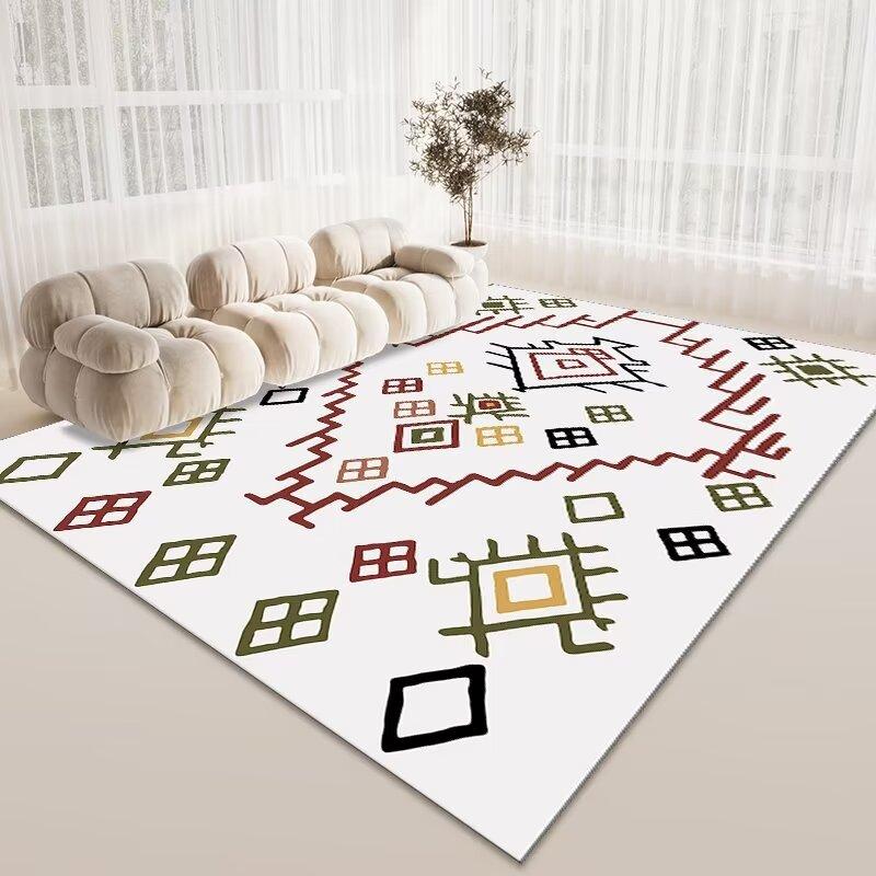 Simple Crystal Velvet Carpet, Living Room Coffee Table Dirt-Resistant And Easy To Take Care Of Floor Mat, Hotel Lobby Homestay Floor Mat