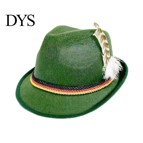Versatile Casual Hat Fedora with Feather, Short Brim Vintage Jazz Hat, German School Cultural Festival Accessory Oktoberfest Costume Accessories