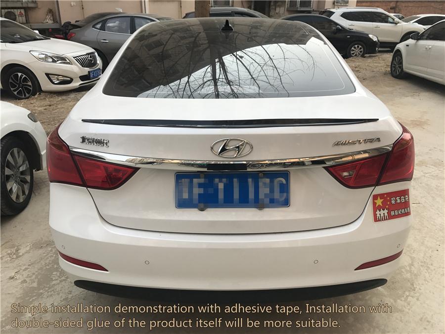 51" Carbon Fiber Look Car Rear Spoiler Tail Trunk Roof Wing Lip Trim Sticker PU