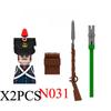 Middeleeuwse Napoleontische Oorlog Soldaat Figuren Militair MOC Bouwsteen Ridders Britse Franse Fuselier Geweren Wapen Kinder Speelgoed B08