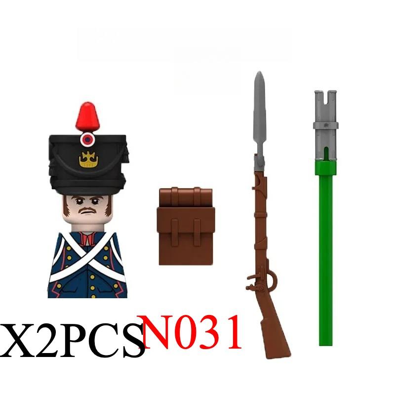 Middeleeuwse Napoleontische Oorlog Soldaat Figuren Militair MOC Bouwsteen Ridders Britse Franse Fuselier Geweren Wapen Kinder Speelgoed B08