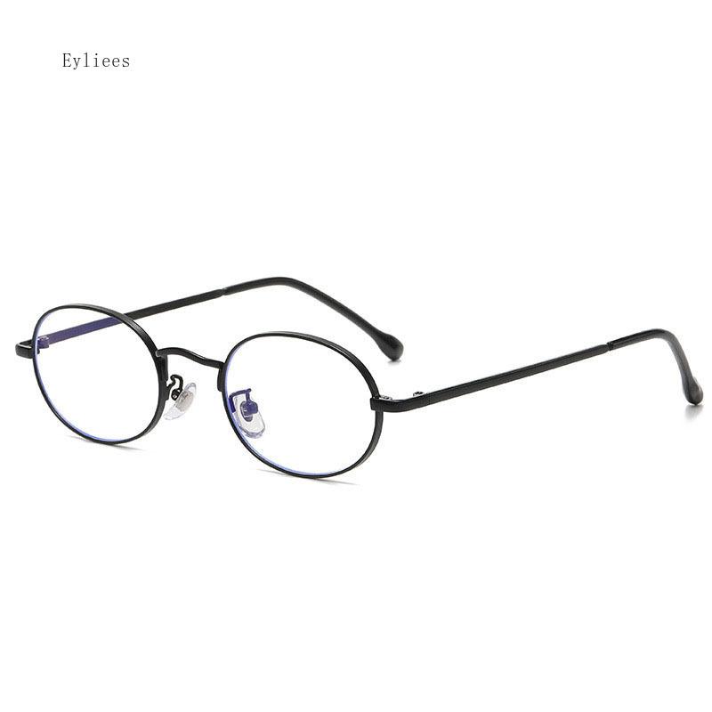 Fashion Anti- Blue-Ray Round Shape Glasses Ultra-Light Metal Framesd Resist Fatigue Female Male Vintage Eye Protection Plain Spectacles