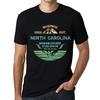 Men’s Vintage Tee Shirt Graphic T Shirt Mountain Explorer North Carolina Deep Black