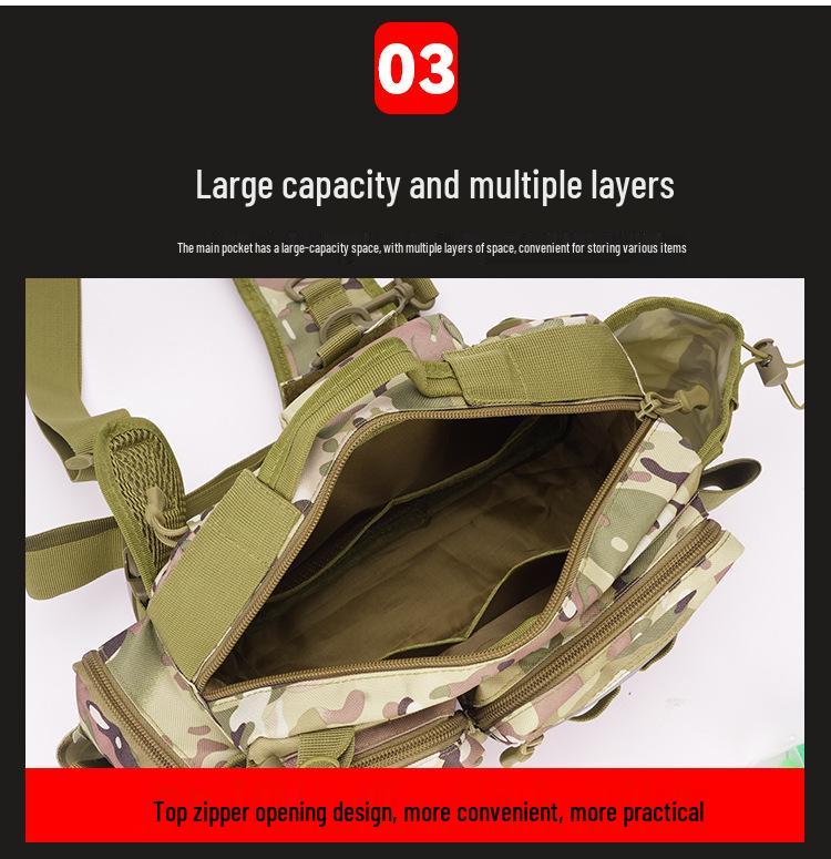Multifunctional Camouflage Tactical Bag: Crossbody, Waist, and Travel Use for Fishing and Cycling