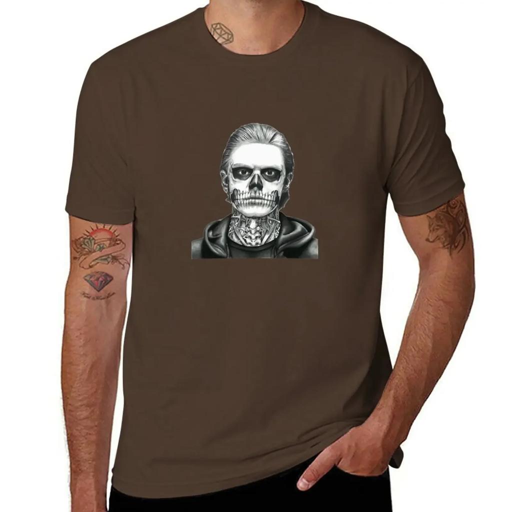 Tate Langdon AHS T-Shirt Boys Animal Print Plain Workout Shirts for Men