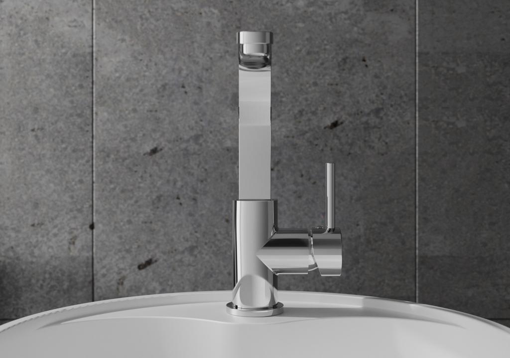 DECCO I black Besco high washbasin tap