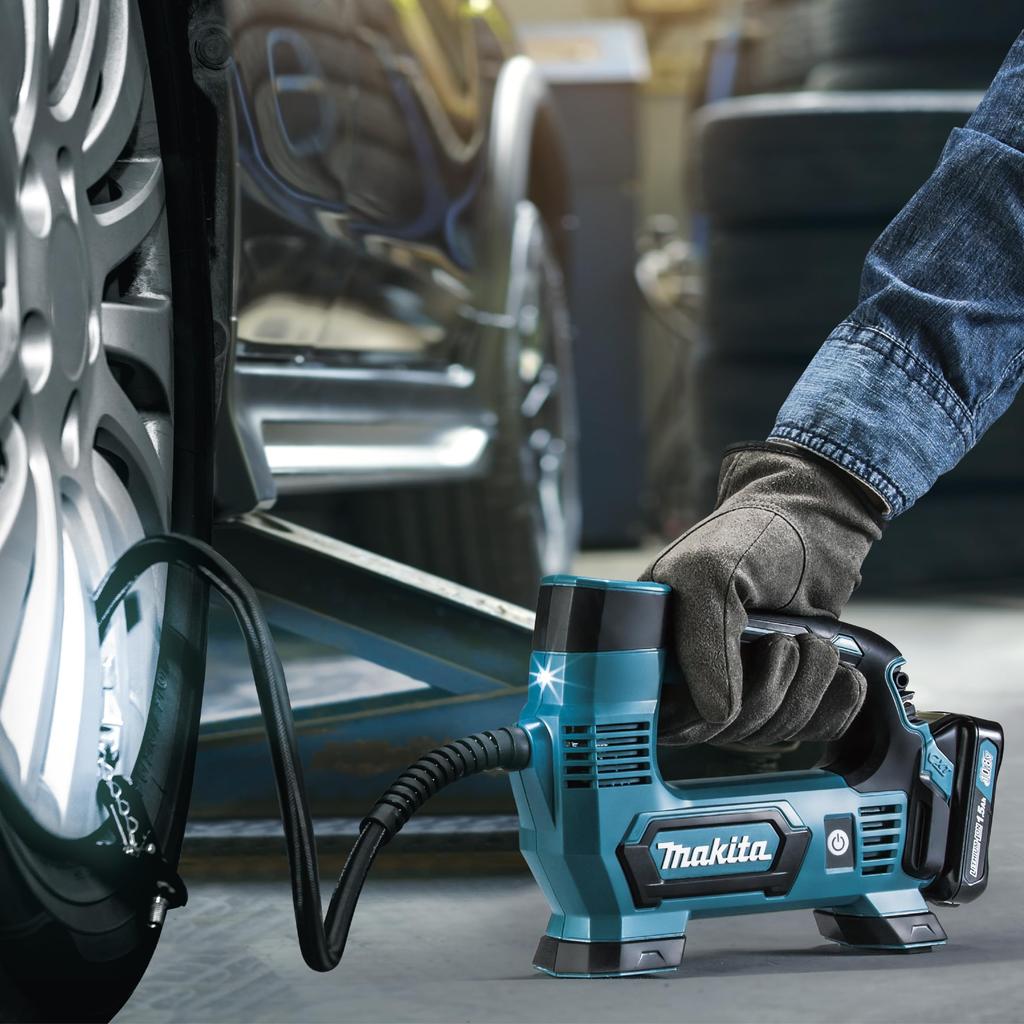 Makita MP100DSH Akku-Luftpumpe Ladeetui Tiefe Höhe Breite (Batterie BL1015, DC10SA, im Lieferumfang enthalten) Körper 23,5cm, Körper 17,3cm, Körper 7,4cm