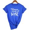 Mama Needs Wine Print Graphic Tees Women Aesthetic Clothes Casual O Neck Short Sleeve T Shirt