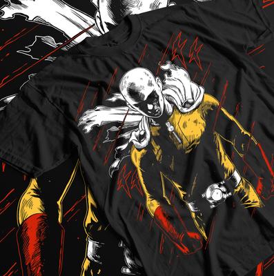 SAITAMA One Punch Man T-Shirt Horreur Anime Manga Cadeaux T-shirt Noir Toutes Tailles