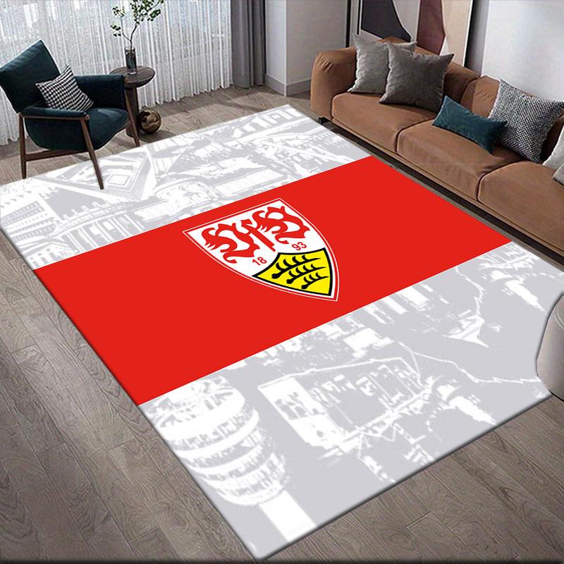 VFB logo Flannel Printed Carpet, Home Sofa Decoration for Living Room & Bedroom, Non‑Slip Play Flannel Floor Mat for Game Room