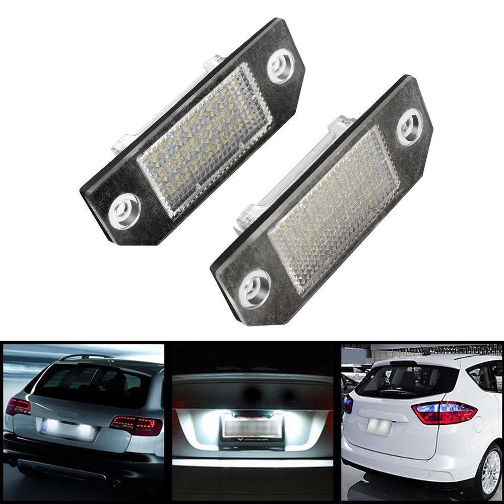 2 st LED-nummerskyltslampa 12V vitt ljus Passar till Ford Focus C-MAX MK2