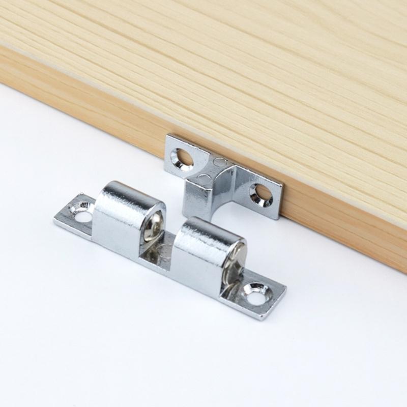 12Pcs Double Balls Tension Roller Catch Latches Zinc Alloy Closet Balls Tension Latches Cabinet Door Catch Easy To Install