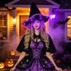 Pointed Design LED Witch Hat Black Cosplay Hat Light Up Wizard Hat  Carnival Festival