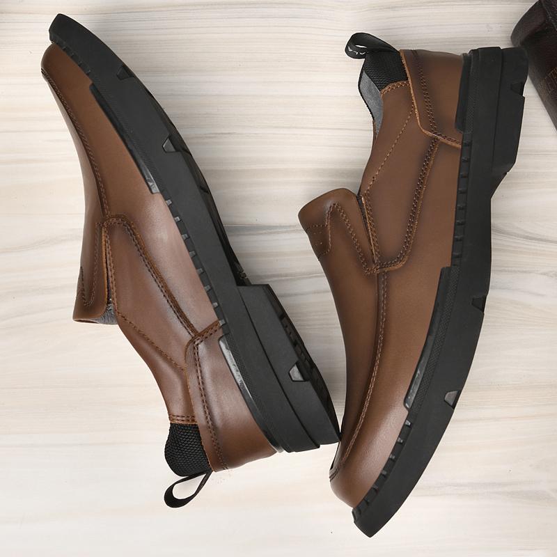 Shoes For Men Slip On Fashion Casual Male Loafers Men Genuine Leather Fashion Designer Office Work Designer Dress Shoes Men