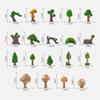 Figurines Miniatures Simulated Tree Flowers Micro Landscape Ornaments For Diy Home Decoration Table Desk Ornaments Accessories