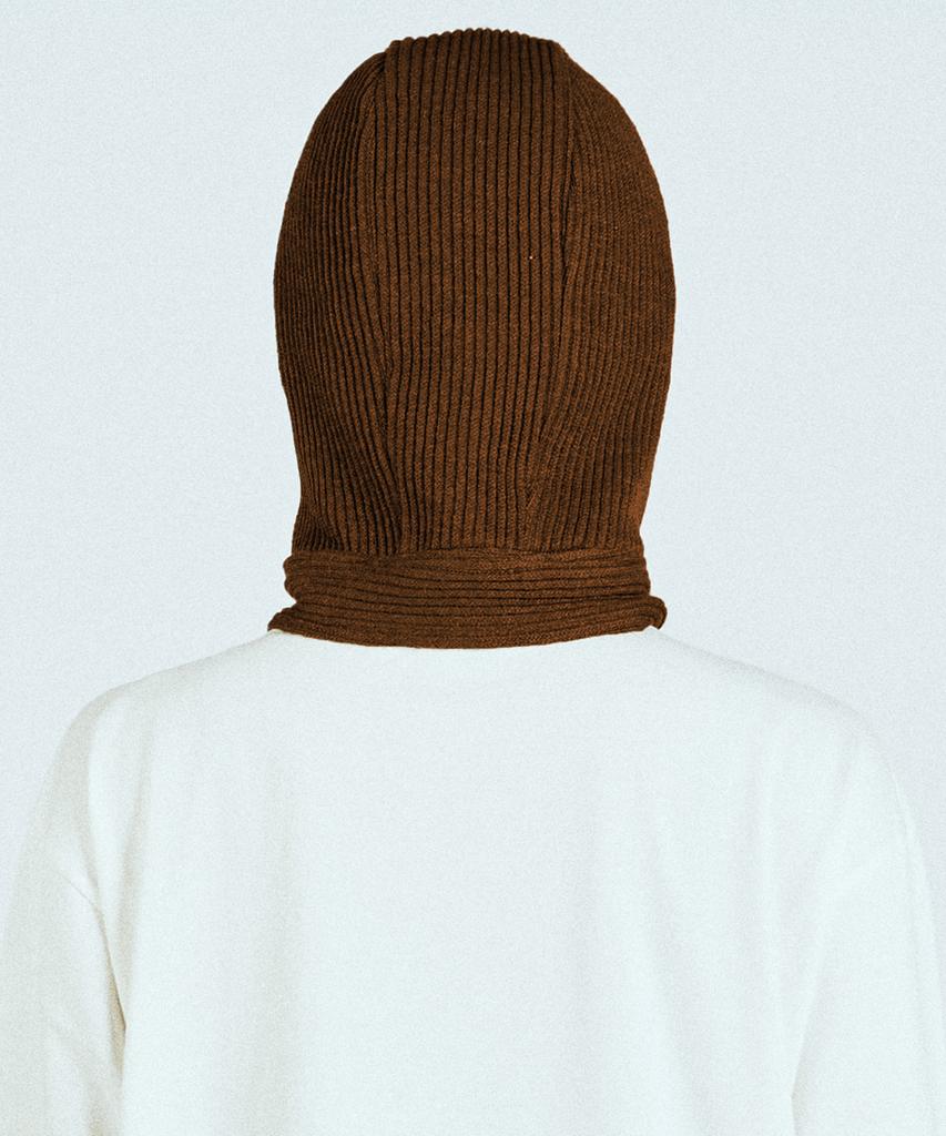 VASROCK Churros Knit Scarf Balaclava Brown
