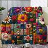 Couverture en flanelle douce et chaude à imprimé floral cœur vintage confortable Cadeau Légère Canapé Lit Voyage Camping Bureau Automne Hiver Voiture Chaude
