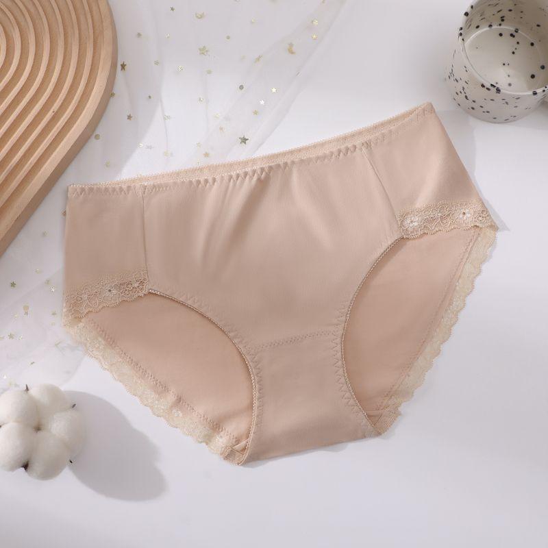 Women's Cotton Fresh Simple Breathable and Seamless Comfortable Oversized Simple Lace Underwear