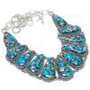 Collana in argento 925 fatta a mano con pietra preziosa turchese Spiny Oyster da 18" JCN484-317
