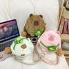 Winter New Cute Furry Cartoon Messenger Bag Versatile Capybara Bag Student Mobile Phone Bag