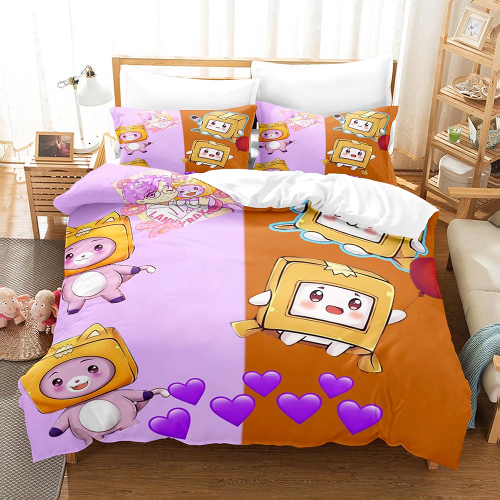 3D Lankybox Bedding Sets Duvet Cover Set With Pillowcase Twin Full Queen King Bedclothes Bed Linen