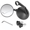 MAKGAGAAI Bar End Mirrors for Round Convex Set of Universal Handlebar End CNC Vehicle Inspection Adjustable Wide Black Motorcycles, Mirrors, 2,