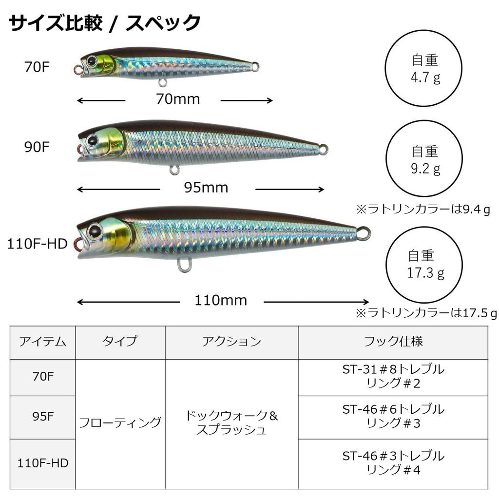 Daiwa Seabass Morethan Salt Pencil 3D Inakko 95F Lure