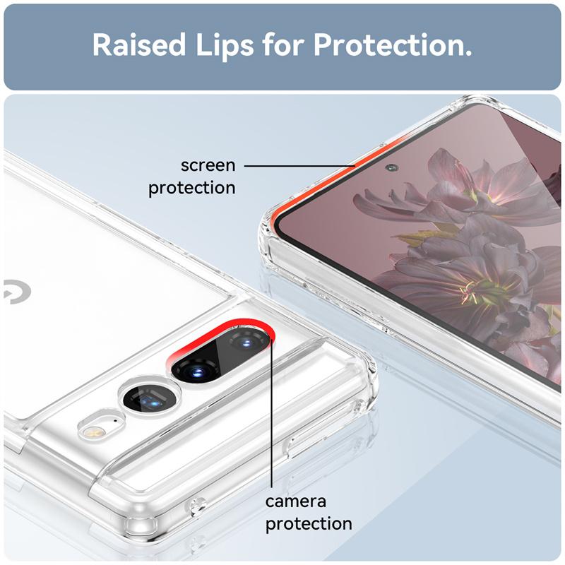 Voor Cover Google Pixel 7 Pro Hoes Google Pixel 7 Pro Capa Schokbestendig Meerkleurig Helder Transparant Funda Google Pixel 7 8 Pro 7A