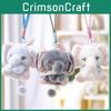 Plush Elephant Toy With Satin Scarf For Girls Gift And Bag Keychain Decoration