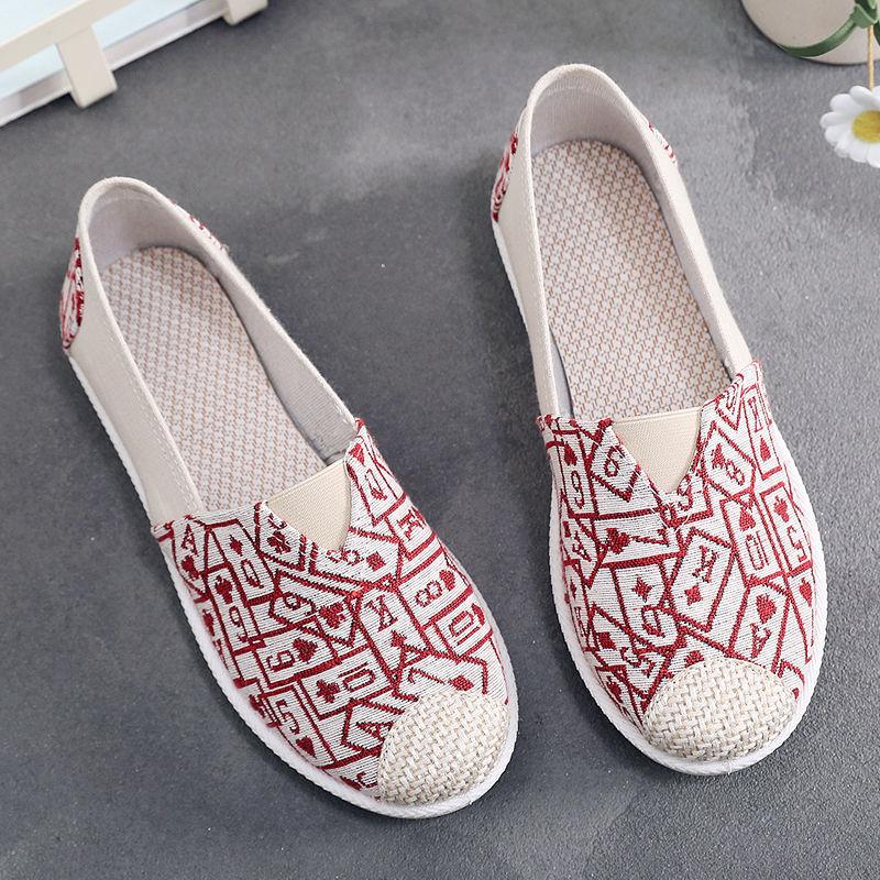Versatile Canvas Women's Shoes 2024 New Flat Bottom Cloth Shoes Soft Sole Lightweight Casual Breathable Fisherman's Shoes Tenis