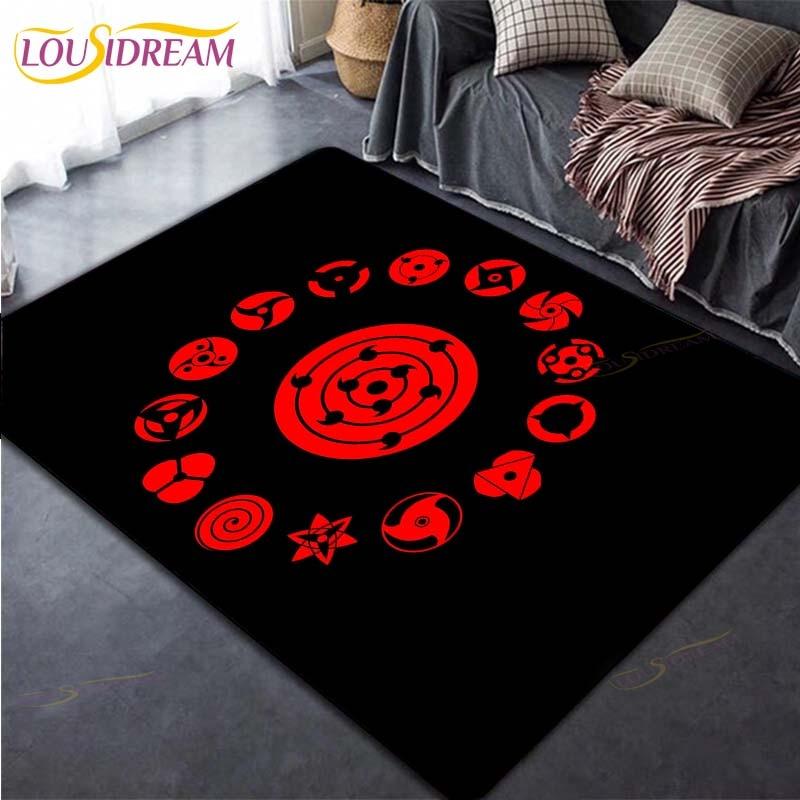 Anime-Matten-Teppich, Naruto-Teppiche für Wohnzimmer, weiche Bodenmatte, Teppiche für Schlafzimmer, Türmatte, rutschfeste Teppiche, Badematte