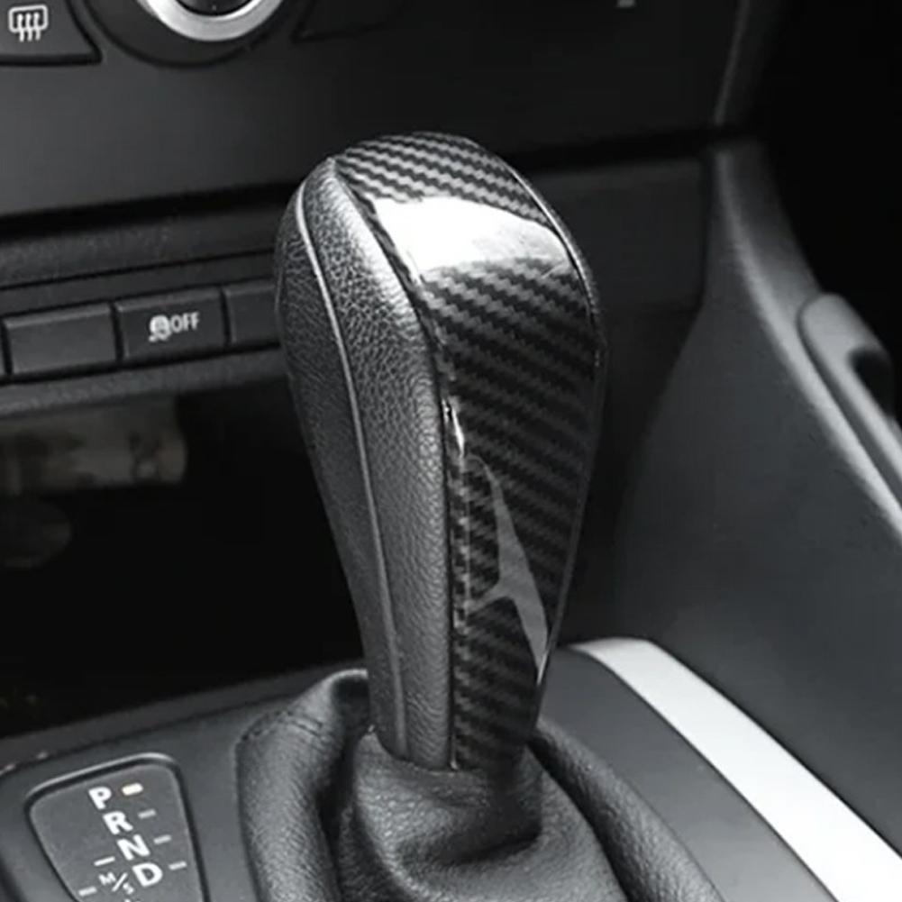 Car Gear Shift Knob Sticker Trim for BMW 3 Series E87 E90 E91 E92 E93 E84 2006-2012 Carbon Fiber Decoration Cover Accessories