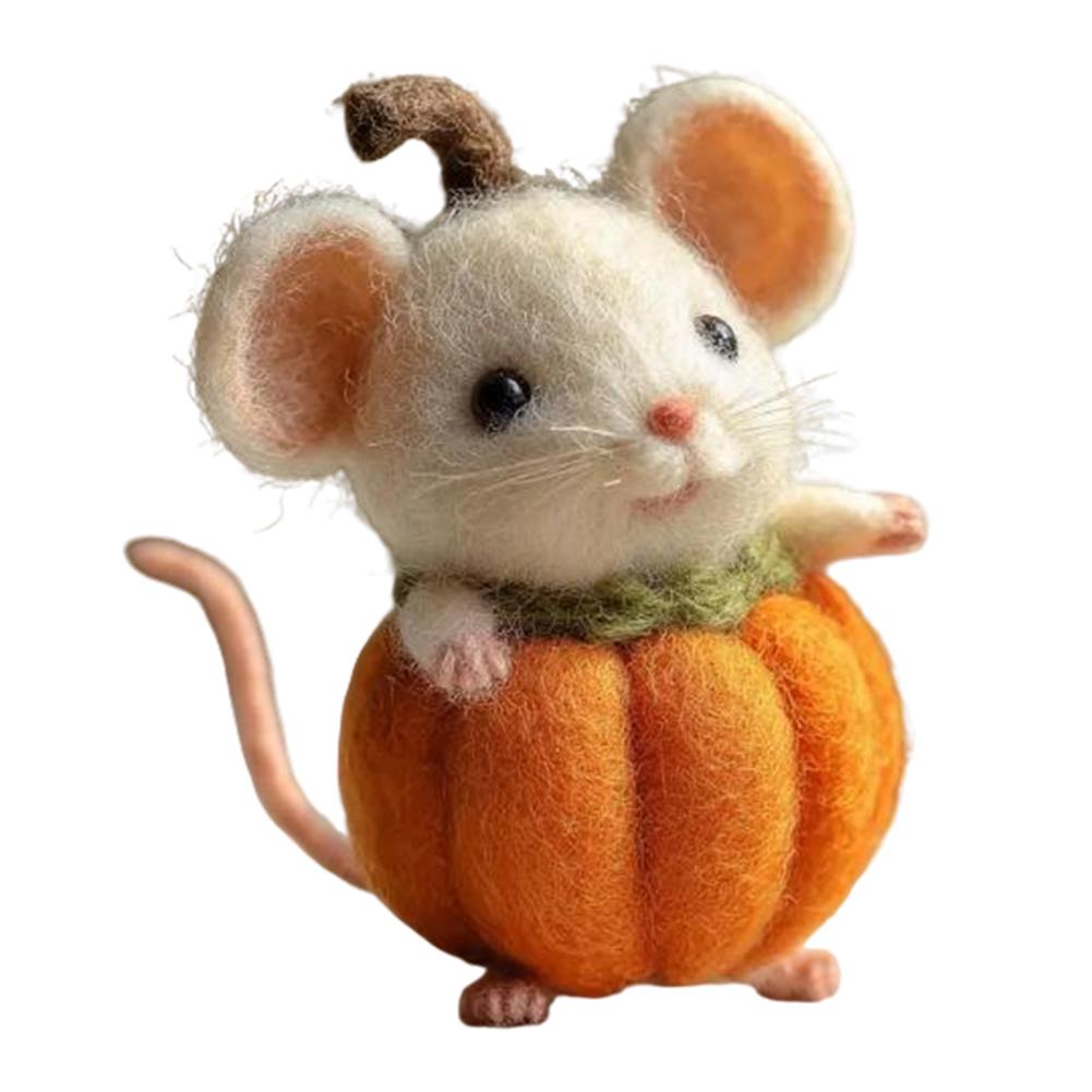 2026 Halloween Cute Pumpkin Mouse Felt Finished Product Family Holiday Atmosphere Decoration High Quality Cute Ghost Gifts