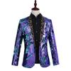 Halloween Men Coat Exquisite Embroidery Slim Irregular Bottom Vintage Jacket for Performance