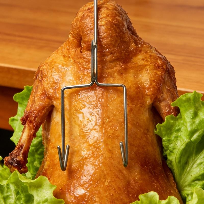 Packung mit 10 Fleischhaken aus Edelstahl zum Grillen, Kochen im Freien, Trocknen, BBQ, Aufhängen von Wurst, Hähnchen, Rindfleisch