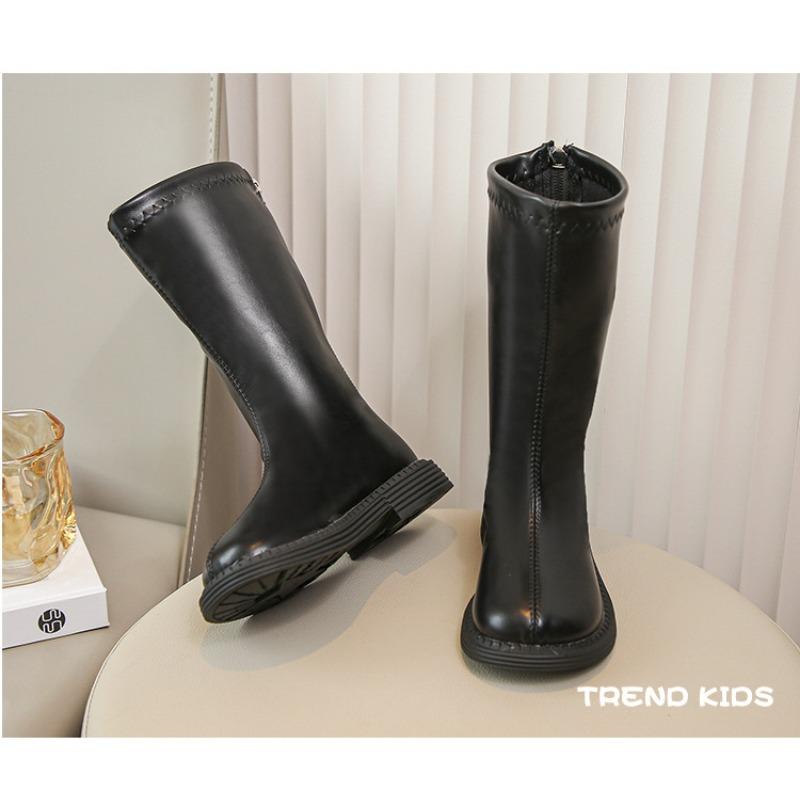 Autumn and Winter New Korean Version of Fashion Girls' Long Boots Trendy Non-slip Soft-soled Princess Boots Medium and Older Children's High Boots