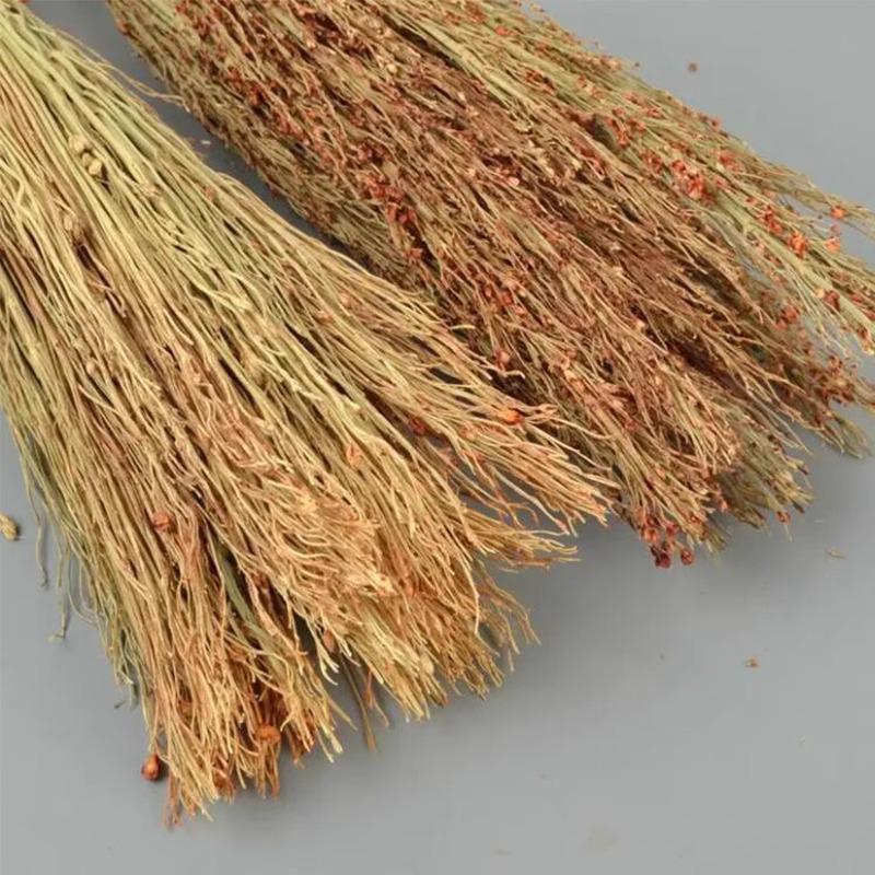 Mătură de bucătărie și burete de vase împletite din sorg natural