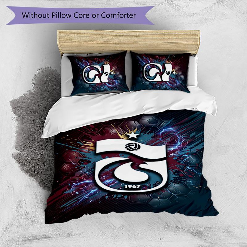 Trabzonspor FC Printed 3PCS Bedding Set Breathable Duvet Cover with Pillowcases Decorative Bed Linen for Bedroom Home