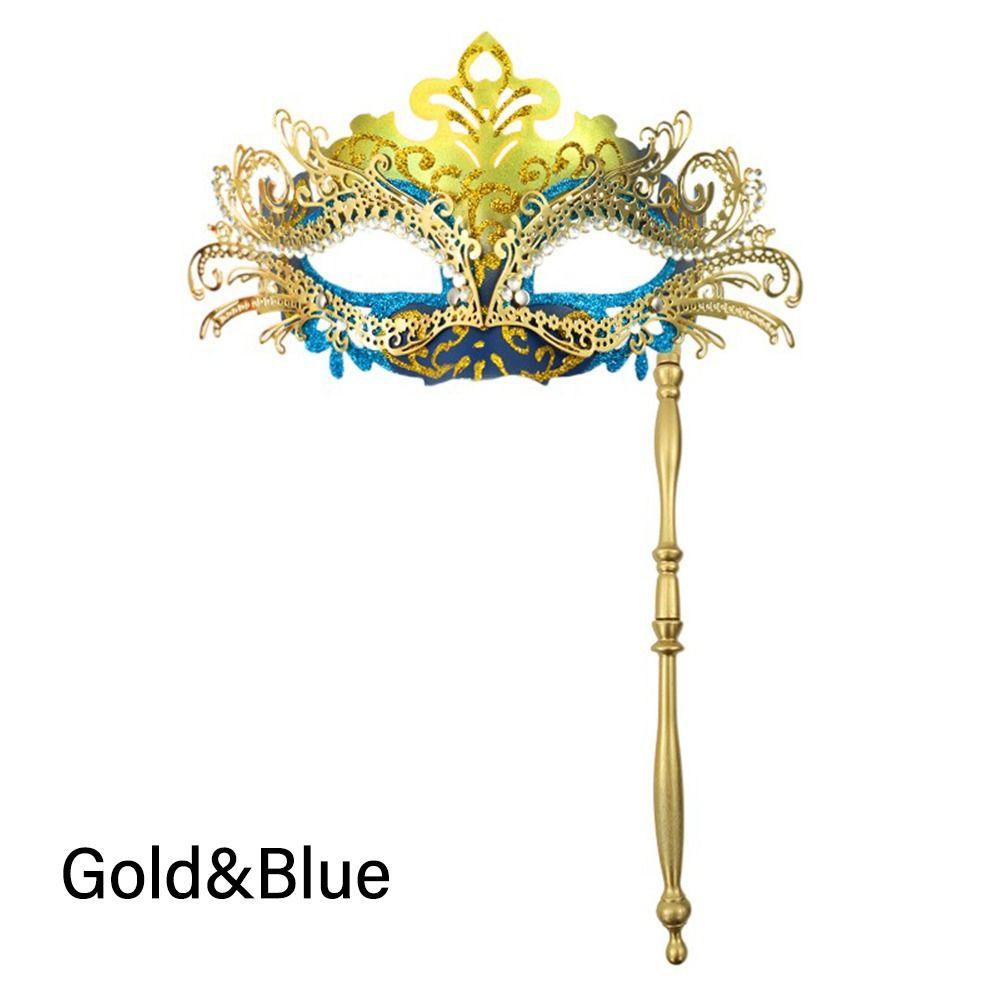Hochwertige Festivalartikel Venezianische Mardi Gras Kostümmaske Maskenballmaske mit Haltestock Halloween