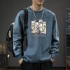 Men's Retro Solid Heavyweight Long Sleeve Cotton Tee