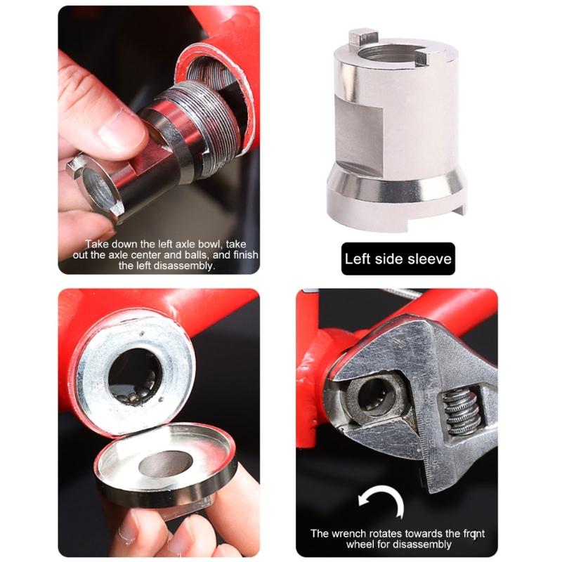 Mountain Bike Bottom Bracket Removal Tool for Bicycles Centre Shafts Steel Bicycles Bottom Axes Tool Bike Crank Remover