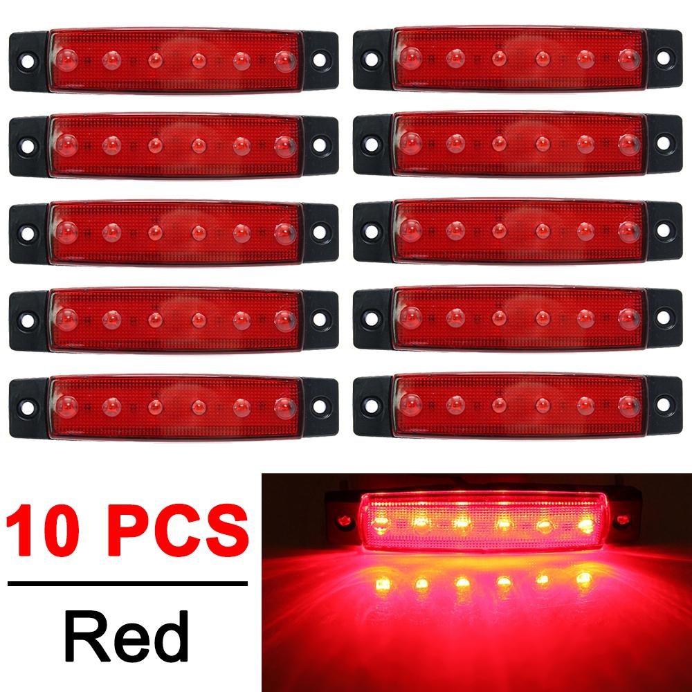 10 PCS Car External Turn Signal LED Lights 24V 12V Auto Bus Truck Lorry UTE Trailer Tail Warning Lamp Brake Indicator Lights Back Up Lights 1