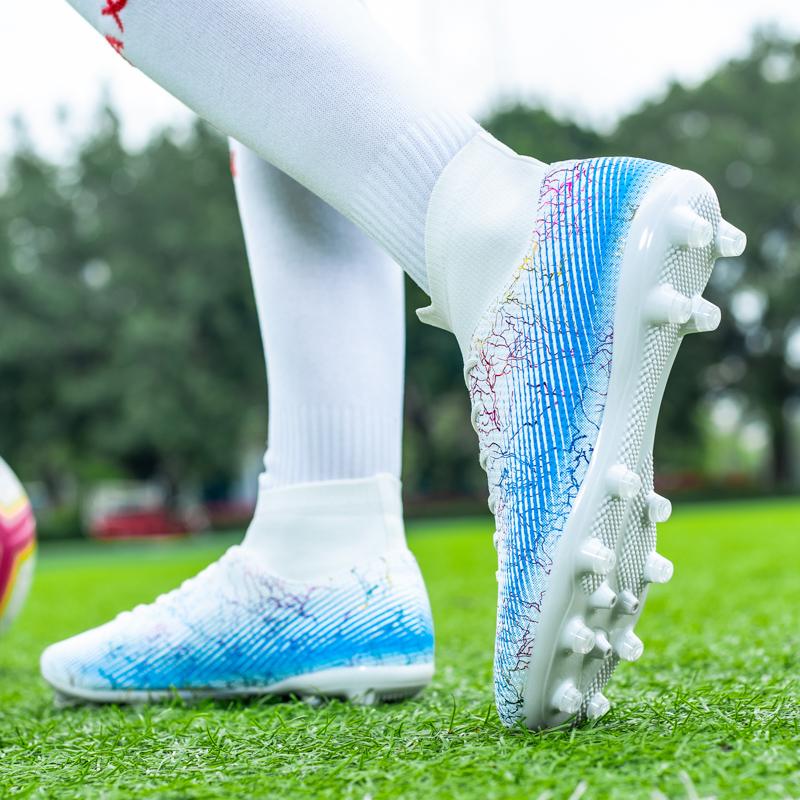 Football Shoes High-top Sock Mouth Football Shoes Men's Long Nail Children Youth Competition Sneakers Football Boots For Kids